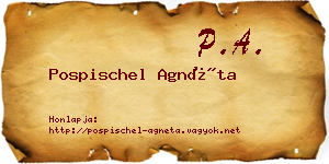Pospischel Agnéta névjegykártya